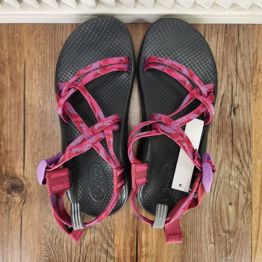 Chaco ZX/1 Ecotread Kids 4 M Sweeping Fuchsia Pink Hiking Beach Strappy Sandals